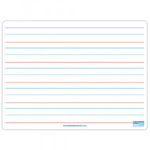 FLP10076 - Magnetic Dry Erase Board 9 X 12 Red Blue Ruled in Dry Erase Boards