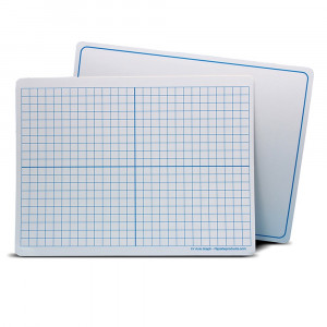 Magnetic Dry Erase Learning Mat, Two-Sided XY Axis/Plain, 9" x 12", Pack of 12 - FLP11002 | Flipside | Dry Erase Sheets