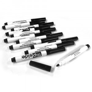 Dry Erase Fine Point Markers, Black, Pack of 12 - FLP3000812 | Flipside | Markers