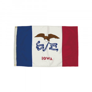 FZ-2142051 - 3X5 Nylon Iowa Flag Heading & Grommets in Flags