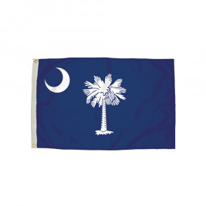 FZ-2392051 - 3X5 Nylon South Carolina Flag Heading & Grommets in Flags