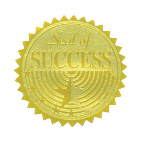 H-VA376 - Gold Foil Embossed Seals Seal Of Success in Awards