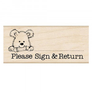 Please Sign & Return Pup Stamp - HOAD453 | Hero Arts | Stamps & Stamp Pads