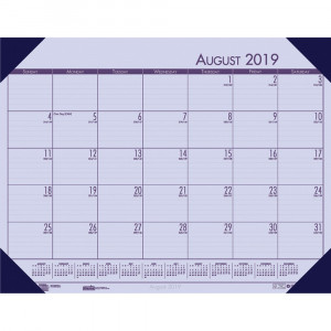 HOD012573 - Academic Ecotones Desk Pad Orchid Paper Cordovan Holder in Calendars