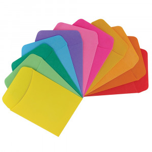 Non-Adhesive Library Pockets, 3.5" x 4.875", 6 Each of 5 Colors, Pack of 30 - HYG15632 | Hygloss Products Inc. | Library Cards