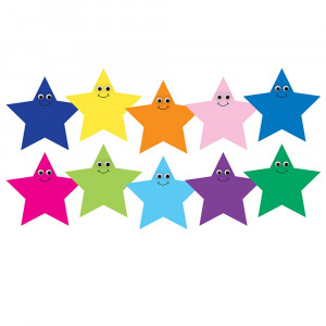 HYG33756 - 7In Multicolor Happy Stars Die Cut Accents in Accents
