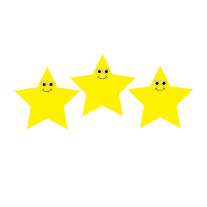 HYG33757 - 7In Happy Yellow Star Diecut Accent in Accents