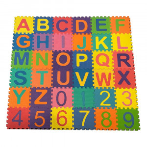 Foam Play Mat for Kids, Interlocking Alphabet & Number Tiles, Set of 36 - KD-FM3001 | Eco Harmony Products | Mats