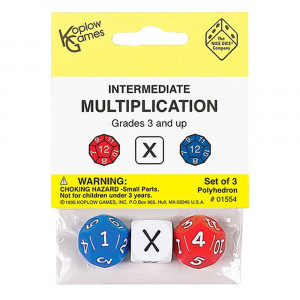 KOP01554 - Intermediate Multiplication Dice 3Pk in Multiplication & Division