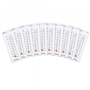 LER0302 - Student Thermometers 10/Pk 2 X 6 Plastic Backing in Weather