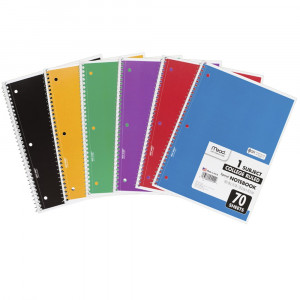 MEA05512 - Notebook Spiral Single 70 Sht Ct Subject in Note Books & Pads