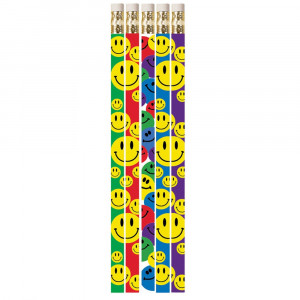MUS1467D - Happy Face Asst 12Pk Motivational Fun Pencils in Pencils & Accessories