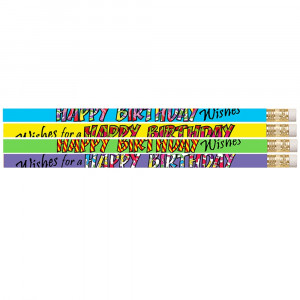 MUS2217D - 12 Pk Happy Birthday Wishes Pencil in Pencils & Accessories