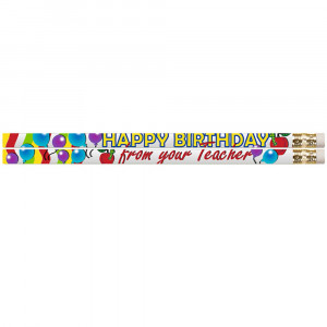 MUS2267D - Happy Birthday From Your Teacher Dz Motivational Fun Pencils in Pencils & Accessories