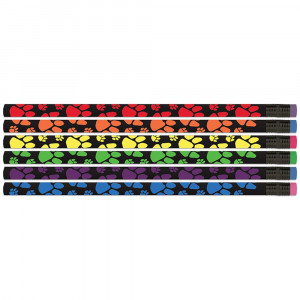 Neon Paws Pencils, Pack of 12 - MUSD2454 | Musgrave Pencil Co Inc | Pencils & Accessories
