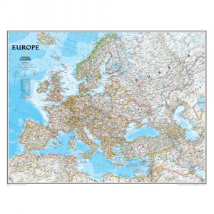 NGMRE00620147 - Europe Wall Map 30 X 24 in Maps & Map Skills