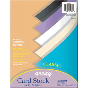 PAC101189 - Array Card Stock Classic Colors 100 Count 8.5 X 11 in Card Stock