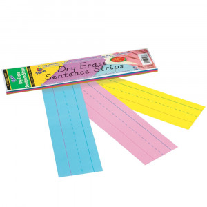 PAC5188 - Dry Erase Sentence Strips Assorted 3 X 12 in Dry Erase Sheets