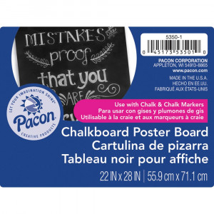 PAC53501 - Chalkboard Poster Board 25 Sheets in Poster Board