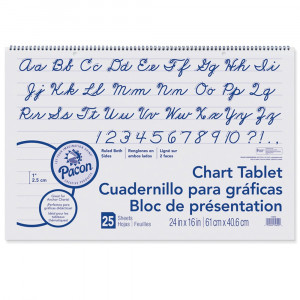PAC74620 - Chart Tablet 24X16 1 Ruled 25 Ct in Chart Tablets