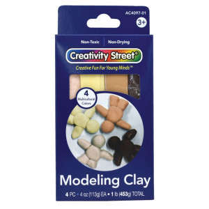 Modeling Clay, 4 Multi-Cultural Assortment, 1 lb/4 Sticks - PACAC409701 | Dixon Ticonderoga Co - Pacon | Clay & Clay Tools