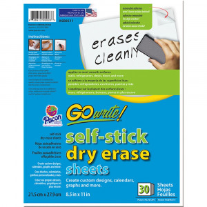 PACASB8511 - Go Write Dry Erase Sheets 30Pk 8 1/2 X 11 Plain in Dry Erase Sheets