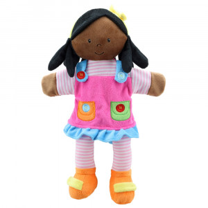 Story Telling Puppets, Girl (Dark Skin Tone) - PUC001905 | The Puppet Company | Puppets & Puppet Theaters