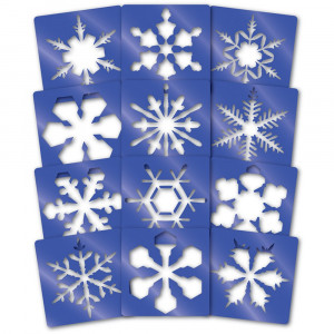 Super Snowflake Stencils, Pack of 12 - R-58622 | Roylco Inc. | Stencils