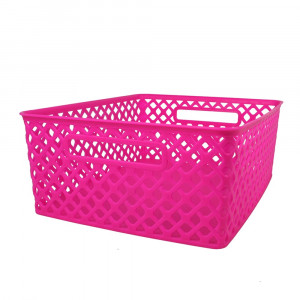 ROM74107 - Medium Hot Pink Woven Basket in General