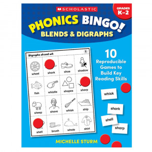 Phonics Bingo: Blends & Digraphs Activity Book - SC-9781546106494 | Scholastic Teaching Resources | Bingo