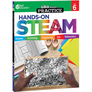 180 Days of Practice: Hands-On STEAM, Grade 6 - SEP130139 | Shell Education | Activity Books & Kits