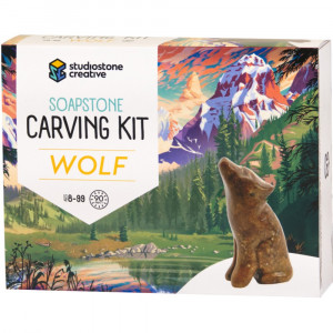Wolf Soapstone Carving Kit - SSVWOUK | Studiostone Creative Inc | Art & Craft Kits