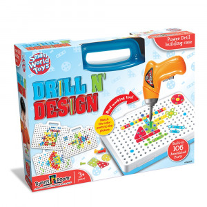 Drill N' Design, 106 Pieces - SWT3411322 | Small World Toys | Blocks & Construction Play