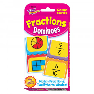 T-24009 - Challenge Cards Fractions Domino in Card Games