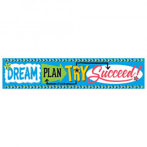 T-25095 - Dream Plan Try - Bold Strokes 5Ft Quotable Expression Banner in Banners