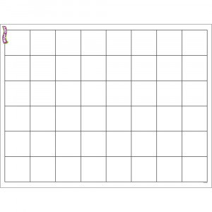 T-27306 - Graphing Grid Large Squares Wipe Off Chart 17X22 in Dry Erase Sheets