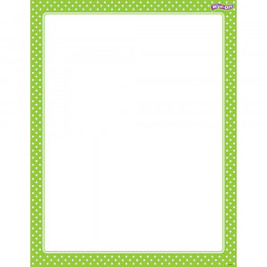 T-27333 - Polka Dots Lime Wipe Off Chart in Classroom Theme