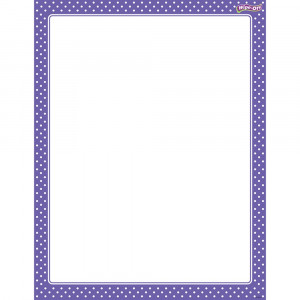 T-27334 - Polka Dots Purple Wipe Off Chart in Classroom Theme