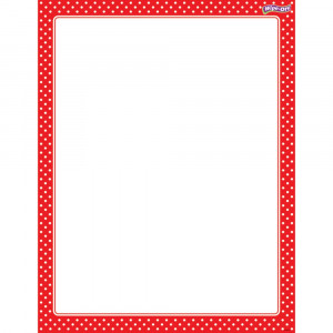 T-27335 - Polka Dots Red Wipe Off Chart in Classroom Theme