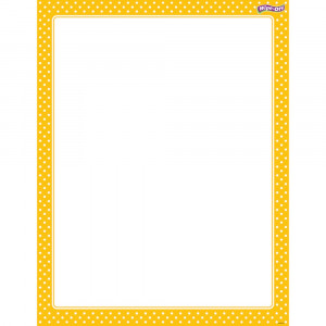 T-27336 - Polka Dots Yellow Wipe Off Chart in Classroom Theme