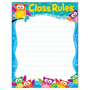 T-38444 - Class Rules Owl-Stars Learning Chart in Classroom Theme
