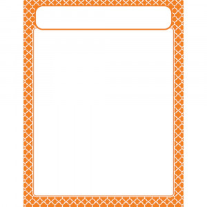 T-38605 - Moroccan Orange Learning Chart in Classroom Theme