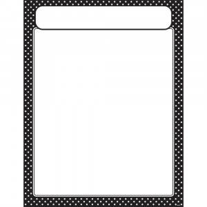 T-38616 - Polka Dots Black Learning Chart in Classroom Theme