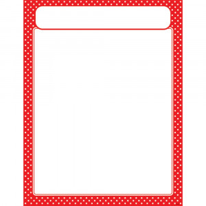 T-38621 - Polka Dots Red Learning Chart in Classroom Theme