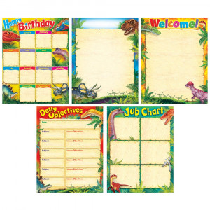 T-38978 - Discovering Dinosaurs Learning Charts Combo Pack in Classroom Theme