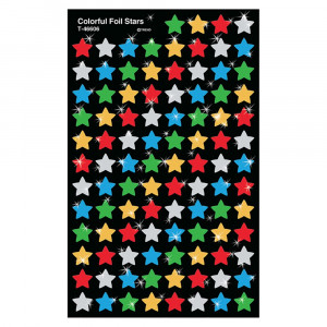 T-46606 - Supershapes Colorful Foil Stars in Stickers