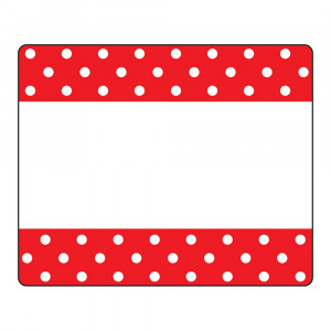 T-68043 - Polka Dots Red Terrific Labels in Name Tags