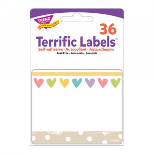 Take Heart Terrific Labels, 36 Count - T-68131 | Trend Enterprises Inc. | Name Tags