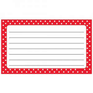 T-75302 - Polka Dots Terrific Index Cards Lined in Index Cards