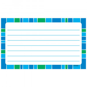 T-75303 - Stripe-Tacular Terrific Index Cards Cool Blue Lined in Index Cards